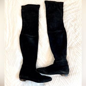 Zara Over-the-Knee Flat Boots by Zara